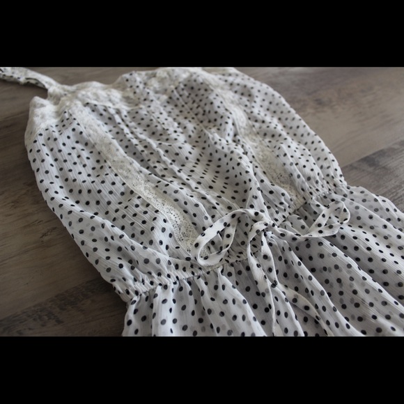 Full Tilt Lace Polka Dot Tank Top - Picture 2 of 4